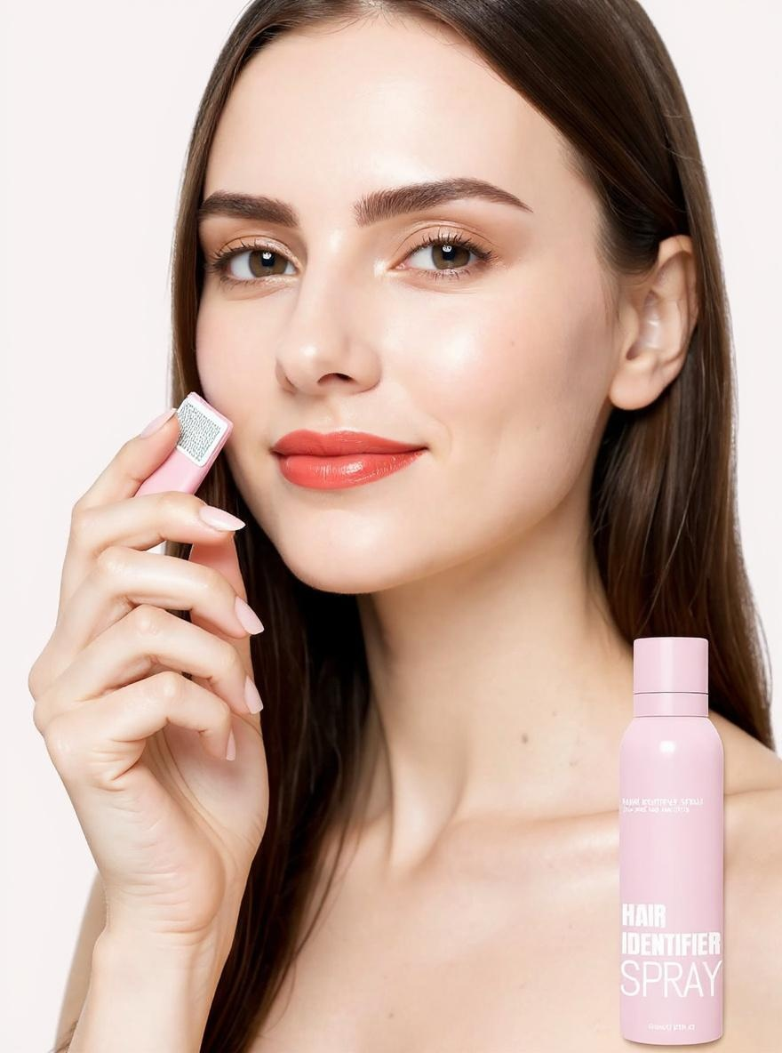 Hair Identifier Spray For Face Shaving With 4 Pcs Razor
